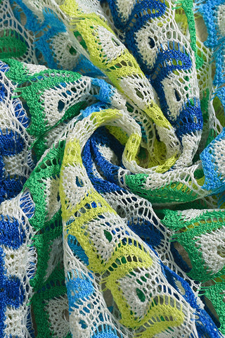 V-Neck Geometric Casual Dress