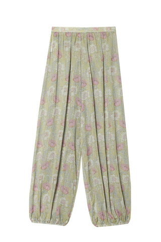 Floral Wide-Leg Casual Pants