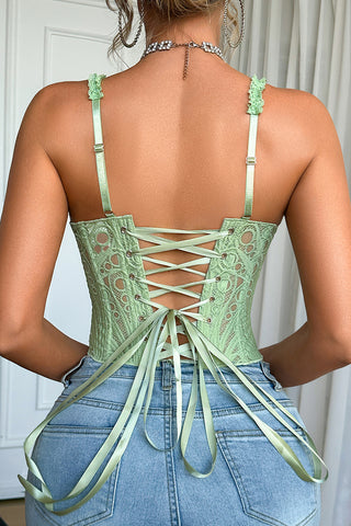Lace Detail Bustier Top