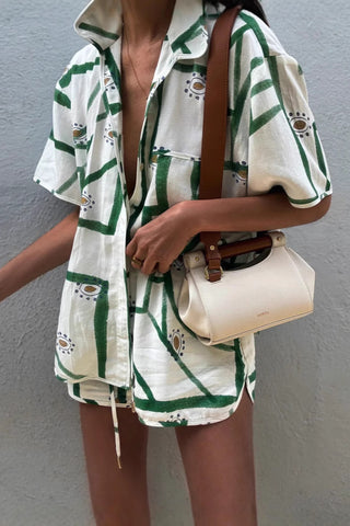 Patterned Short Sleeve Set