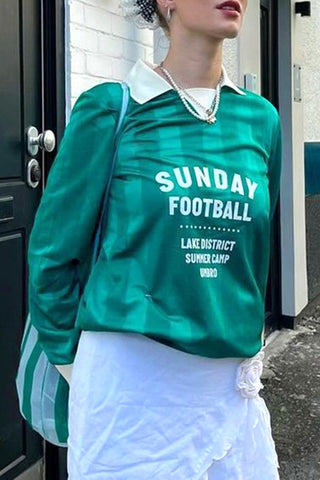 Sunday Football Graphic Long Sleeve Tee