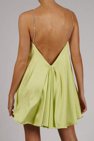 Strappy Rhinestone Casual Dress