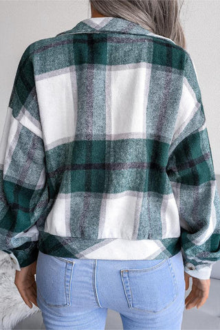 Button-Down Plaid Jacket