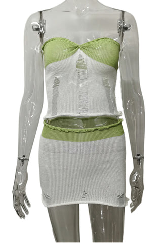 Strapless Knit Casual Set