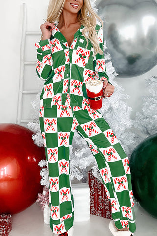 Festive Patterned Pants Set