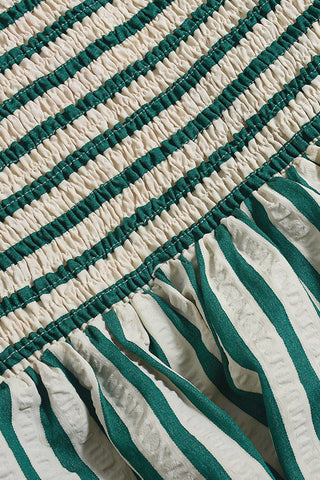 Strapless Striped Casual Dress