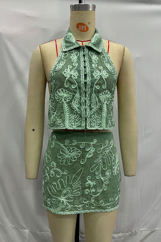 Floral Halter Tank Top