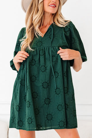Eyelet Boho Mini Dress