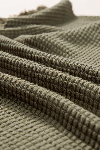 Tassel Trim Waffle Lounge Set