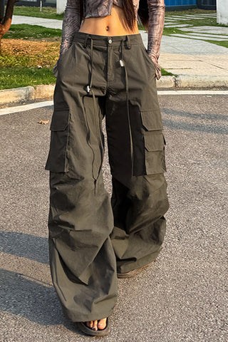 Wide-Leg Cargo Pants