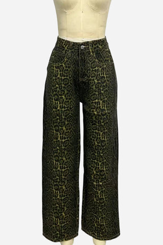 Relaxed Fit Printed Straight Jeans