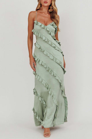 Ruffle Detail Maxi Casual Dress