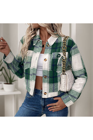 Chic Button-Up Plaid Shacket