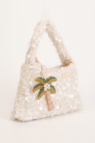 Embellished Palm Charm Handbag