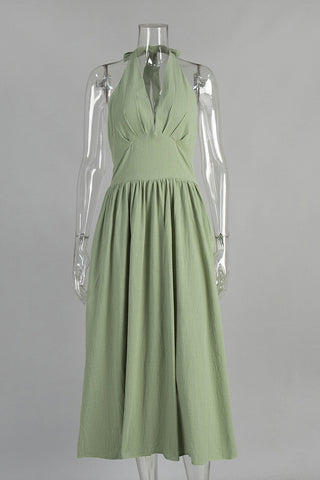 Halter Midi Casual Dress