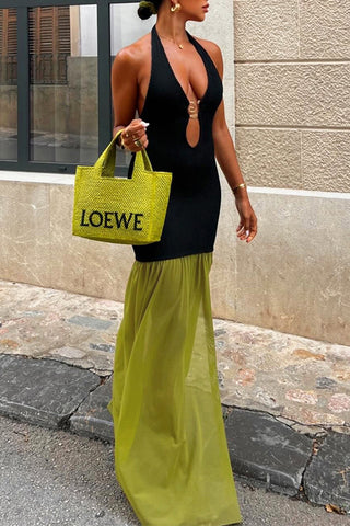 Elegant Halter Evening Gown