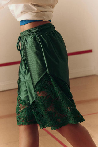 Lace-Trim Casual Shorts