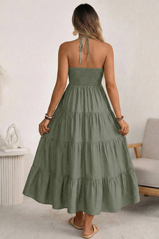 Halter Neck Maxi Dress