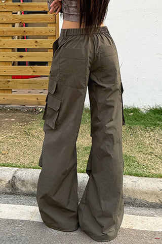 Wide-Leg Cargo Pants