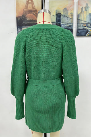 Tie-Waist Longline Cardigan