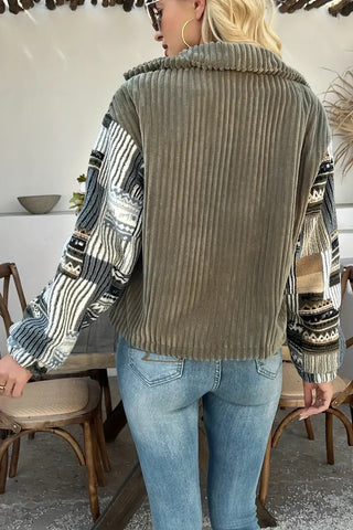 Stylish Button-Up Corduroy Jacket