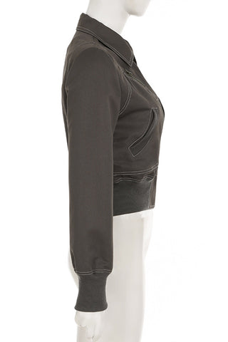 Stylish Zip-Up Bomber Jacket