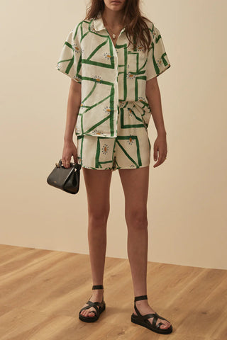 Geometric Shirt & Shorts Set