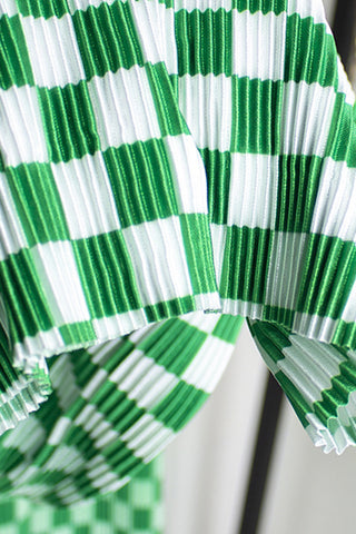 Checkerboard Wide-Leg Casual Pants