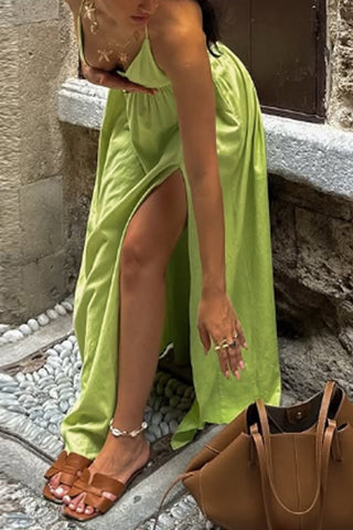 Halter Neck Cut-Out Casual Dress