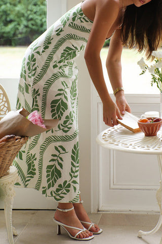 Leaf Print Sundress