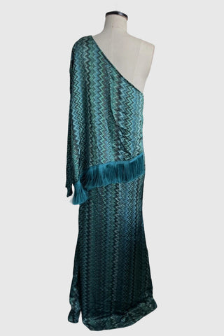 Zigzag Patterned Casual Maxi Dress