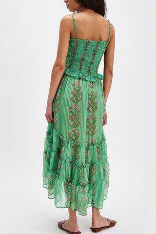 Tiered Floral Midi Dress