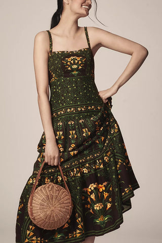 Floral Tiered Vacation Dress