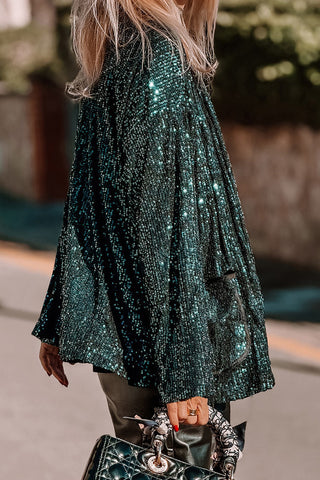Sequin Open-Front Blazer