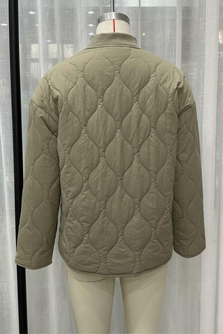 Quilted Button-Up Jacket