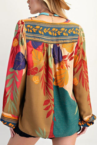 Bohemian Floral Blouse