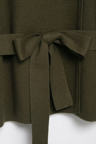 Tie-Waist Button Cardigan