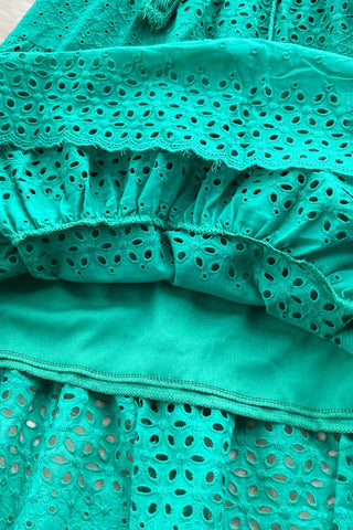 Tiered Lace Midi Skirt