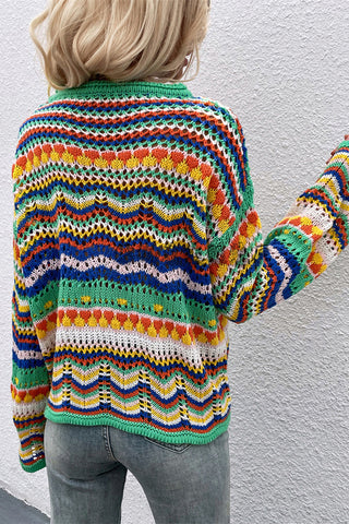 Vibrant Multi-Pattern Sweater