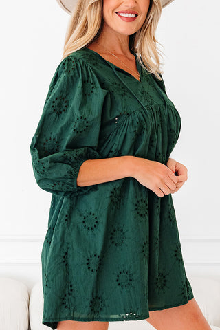 Eyelet Boho Mini Dress
