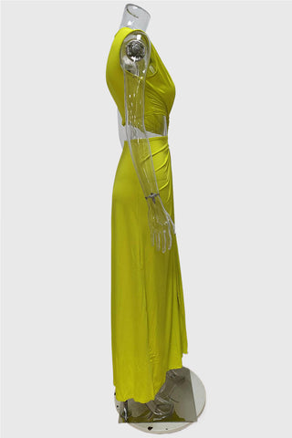 Plunging Cut-Out Maxi Dress