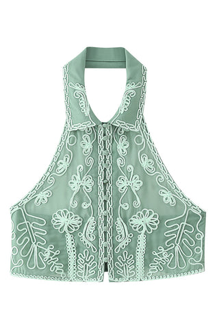 Floral Halter Tank Top