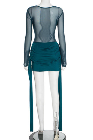 Elegant Sheer Evening Dress