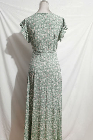 Flutter-Sleeve Wrap Dress