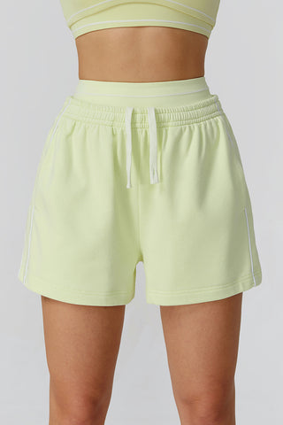 Elastic Waistband Athletic Shorts