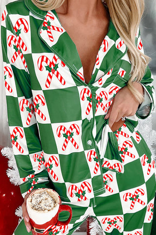 Festive Patterned Pants Set