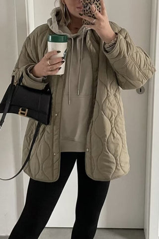 Quilted Snap-Button Jacket