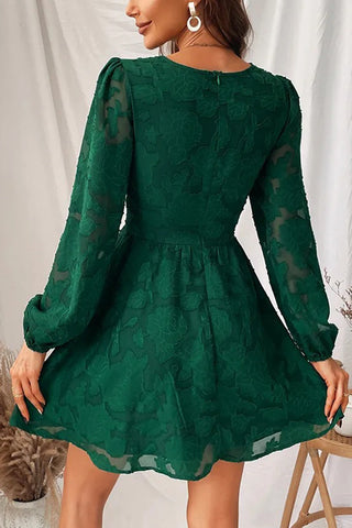 V-Neck Long Sleeve Casual Dress