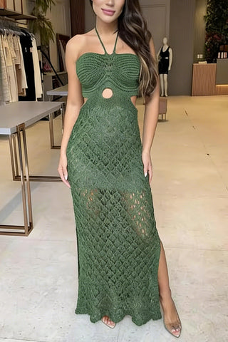 Elegant Crochet Cutout Dress