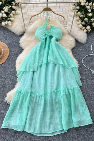Halter Layered Casual Dress